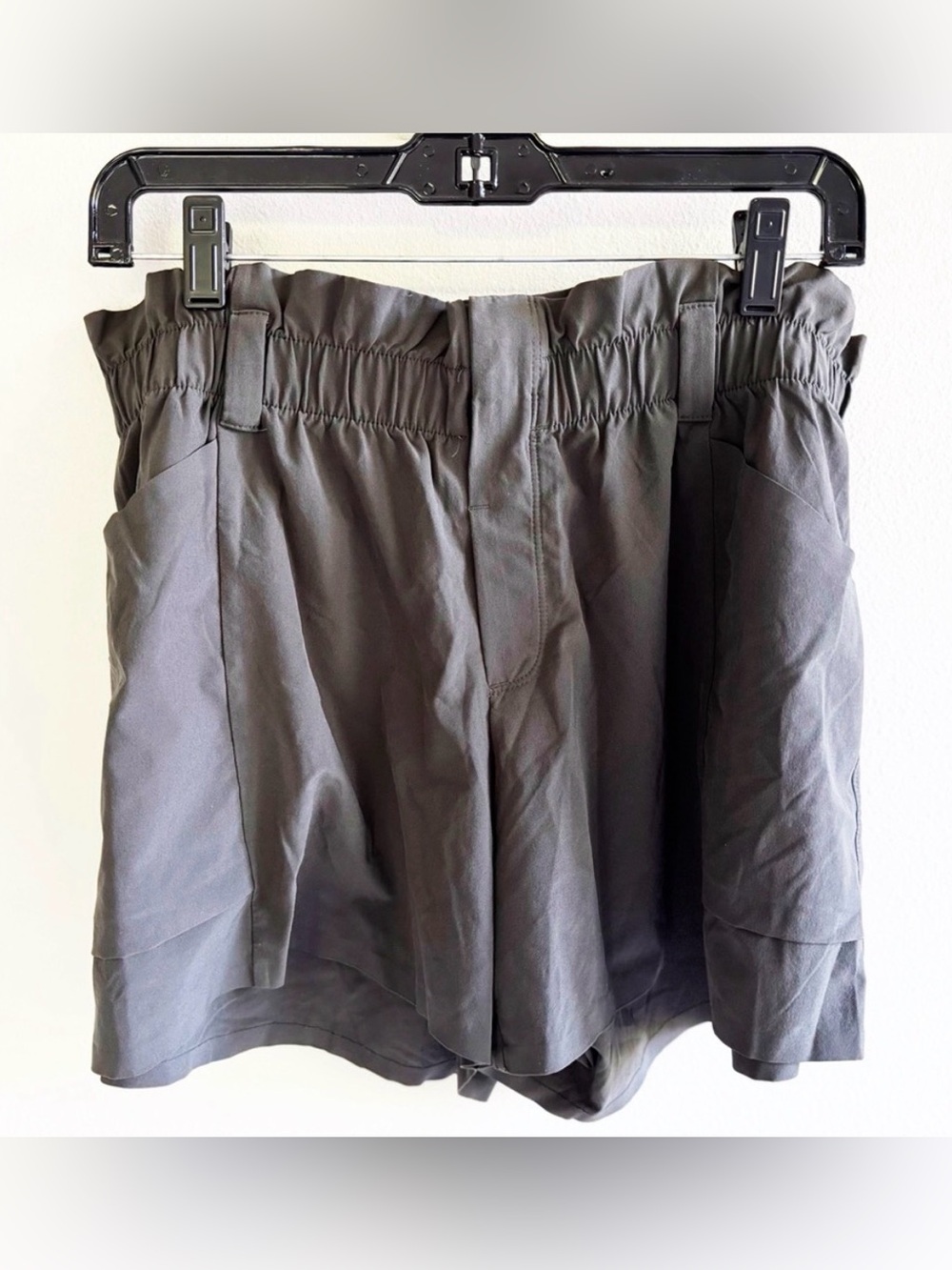 Athleta Grey Paperbag Shorts, size 14